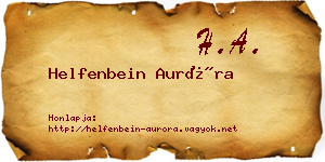 Helfenbein Auróra névjegykártya